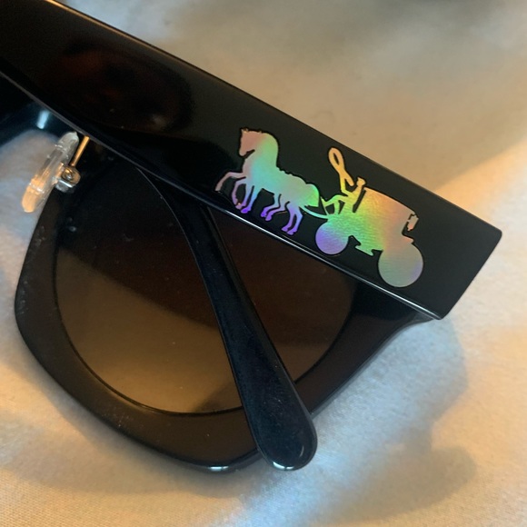 COPY - Rare Coach Black Sunglasses Iridescent Logo.” - Picture 3 of 7